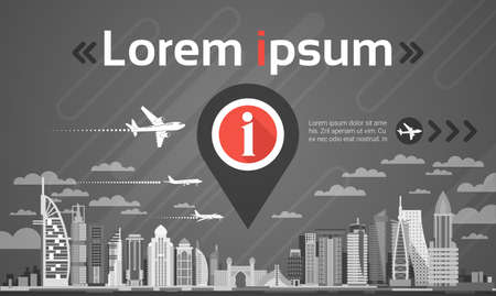 Gps Pin Map Over City View Cityscape Background Navigation Skyline with Copy Space Infographic Flat Vector Illustrationのイラスト素材