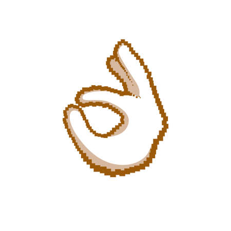 Okay Sign Hand Gesture People Emotion Icon Vector Illustrationのイラスト素材