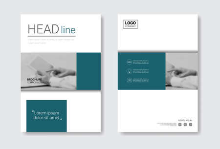 Template Design Brochure Set, Annual Report, Magazine, Poster, Corporate Presentation, Portfolio, Flyer Collection With Copy Space Vector Illustrationのイラスト素材