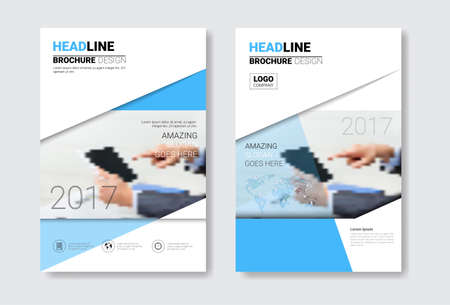 Template Design Brochure Set, Annual Report, Magazine, Poster, Corporate Presentation, Portfolio, Flyer Collection With Copy Space Vector Illustrationのイラスト素材