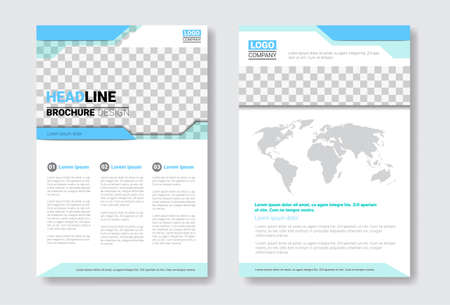 Template Design Brochure Set, Annual Report, Magazine, Poster, Corporate Presentation Collection, Portfolio, Flyer With Copy Space Vector Illustrationのイラスト素材