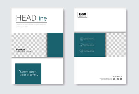 Template Design Brochure Set, Annual Report, Magazine, Poster, Corporate Presentation Collection, Portfolio, Flyer With Copy Space Vector Illustrationのイラスト素材