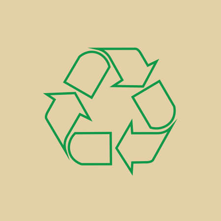 Recycle Symbol Green Arrows Logo Web Icon Vector Illustrationのイラスト素材