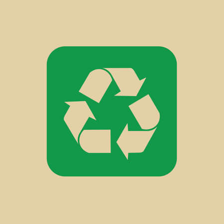Recycle Symbol Green Arrows Logo Web Icon Vector Illustrationのイラスト素材