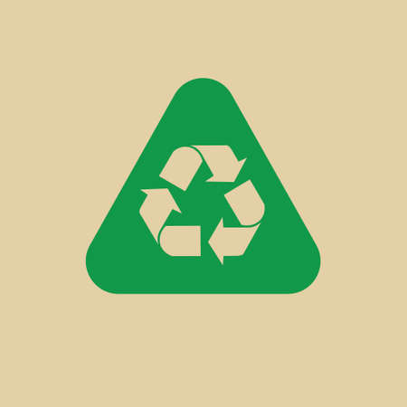 Recycle Symbol Green Arrows Logo Web Icon Vector Illustrationのイラスト素材
