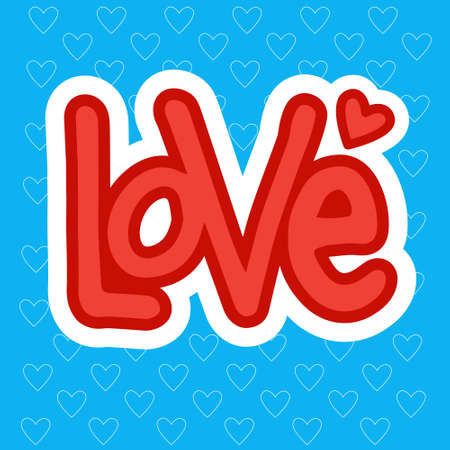 Love Sticker Social Media Network Message Badges Design Vector Illustrationのイラスト素材