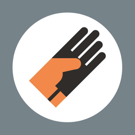 Glove Icon Working Hand Tool Equipment Concept Vector Illustrationのイラスト素材