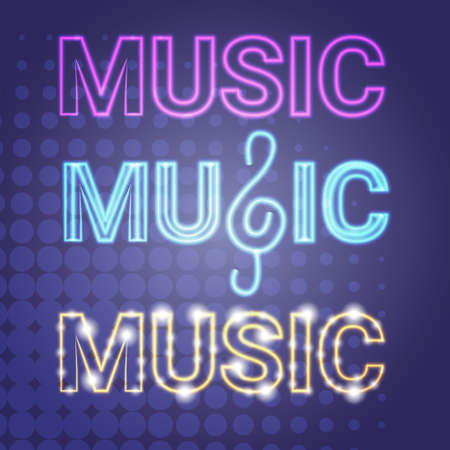 Live Music Concert Banner Colorful Style Modern Musical Poster Flat Vector Illustrationのイラスト素材