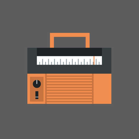 Tape Recorder Icon Modern Audio System Flat Vector Illustrationのイラスト素材