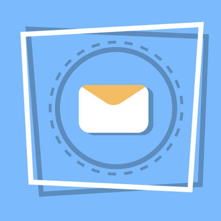 Envelope Icon Email Message Concept Flat Vector Illustrationのイラスト素材