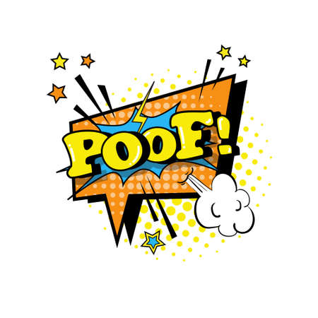 Comic Speech Chat Bubble Pop Art Style Poof Expression Text Icon Vector Illustrationのイラスト素材