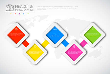 Headline Infographic Design Business Data Graphic Collection Presentation Copy Space Vector Illustrationのイラスト素材