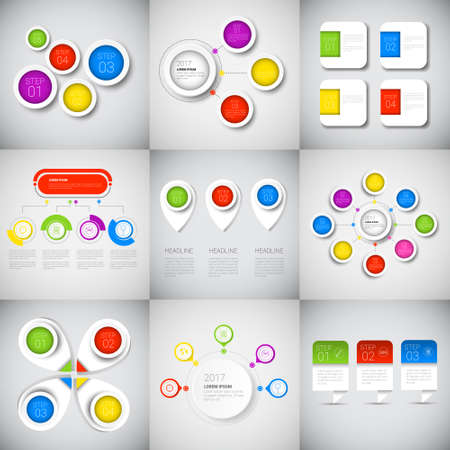 Business graphic presentation template.のイラスト素材