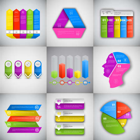 Business graphic presentation template.のイラスト素材