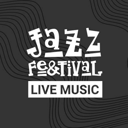Jazz Festival Live Music Concert Poster Advertisement Retro Banner Vector Illustrationのイラスト素材