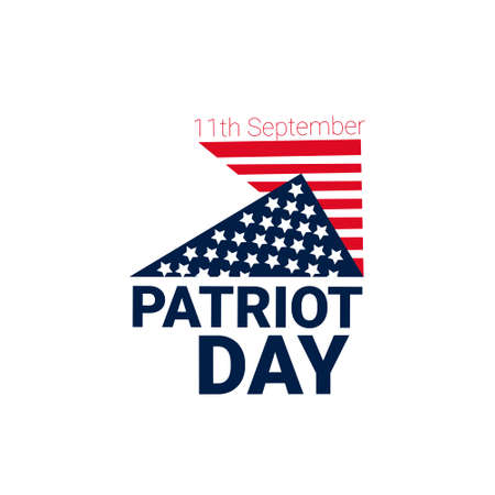 National USA Patriot Day United States Flag Banner Flat Vector Illustrationのイラスト素材