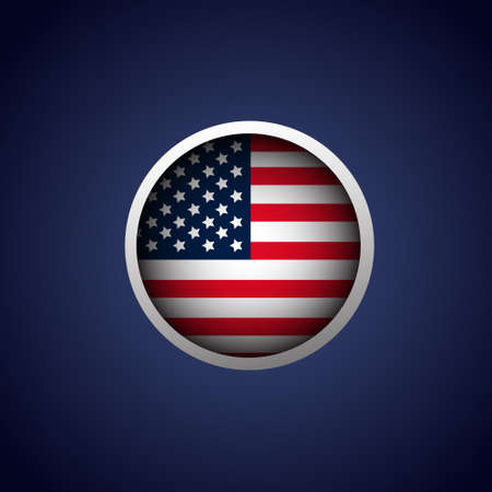 National USA Patriot Day United States Flag Banner Flat Vector Illustrationのイラスト素材