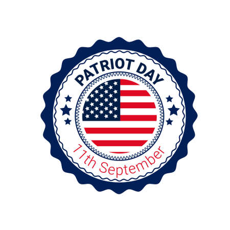 National USA Patriot Day United States Flag Banner Flat Vector Illustrationのイラスト素材