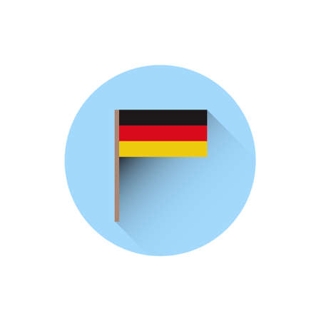 German Flag Icon Oktoberfest Festival Holiday Concept Flat Vector Illustrationのイラスト素材