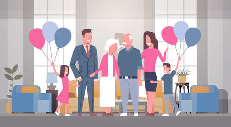 Happy Family Together Greeting card vectorのイラスト素材