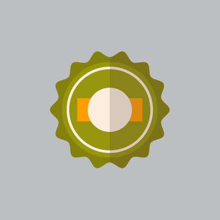Beer Bottle Cap Icon Oktoberfest Festival Concept Flat Vector Illustrationのイラスト素材