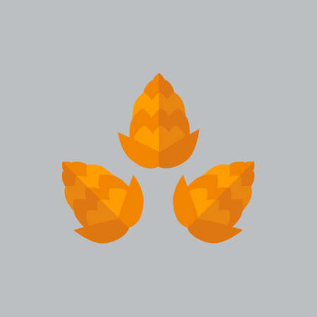 Hop Spike Icon Oktoberfest Festival Concept Flat Vector Illustrationのイラスト素材