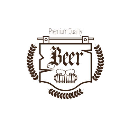 Oktoberfest Beer Festival Logo Holiday Decoration Posters Design Flat Vector Illustrationのイラスト素材