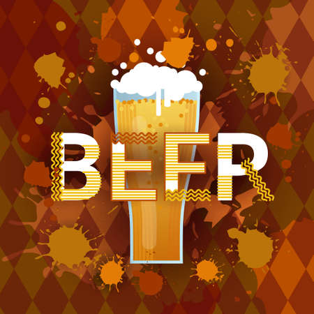 Oktoberfest Traditional Beer Festival Banner Holiday Poster Flat Vector Illustration.のイラスト素材