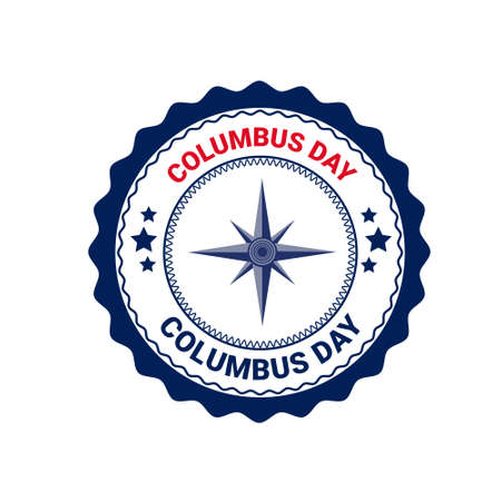 Happy Columbus Day National USA Holiday Greeting Card.のイラスト素材