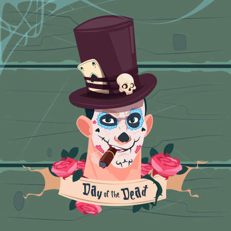 Day Of Dead Traditional Mexican Halloween Holiday.のイラスト素材