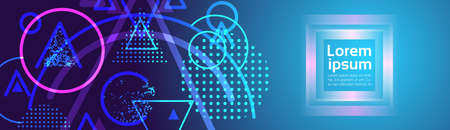 Abstract Colorful Waves Geometrical Lines Background Vector Illustrationのイラスト素材