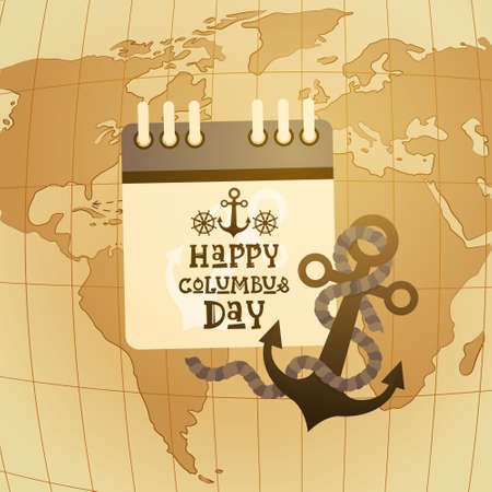 Happy Columbus Day banner.のイラスト素材