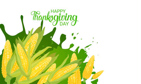 Happy Thanksgiving Day banner.のイラスト素材