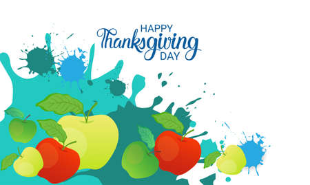 Happy Thanksgiving Day banner.のイラスト素材