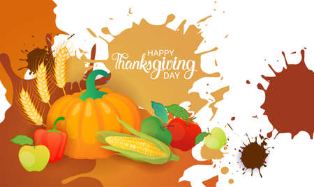 Happy Thanksgiving Day banner.のイラスト素材