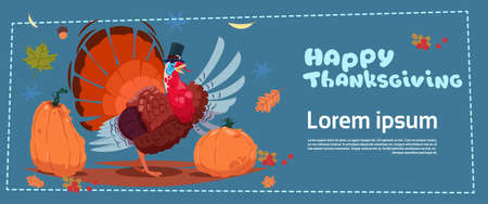 Happy Thanksgiving Day banner.のイラスト素材
