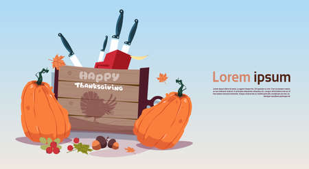 Happy Thanksgiving Day banner.のイラスト素材