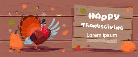 Happy Thanksgiving Day banner.のイラスト素材