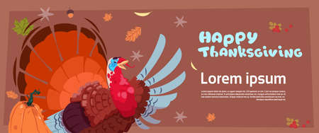 Happy Thanksgiving Day banner.のイラスト素材