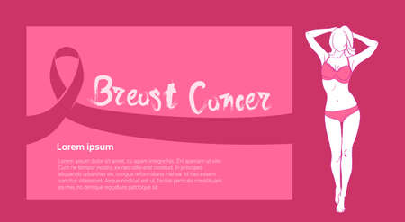 Breast Cancer Awareness Day banner.のイラスト素材