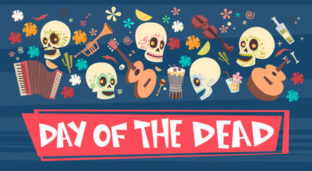 Day Of Dead banner.のイラスト素材