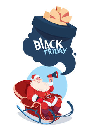 Black Friday Christmas And Happy New Year Promotion Banner Seasonal Holiday Discount Label Flat Vector Illustrationのイラスト素材