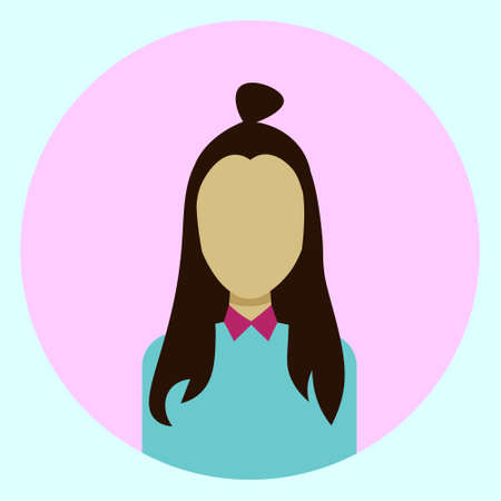 Female Avatar Profile Vector Illustrationのイラスト素材
