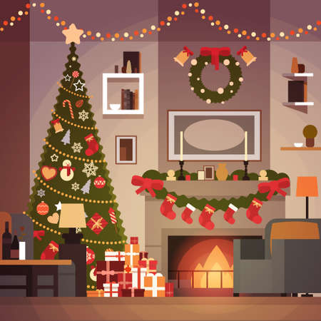 Christmas holiday house decoration.のイラスト素材