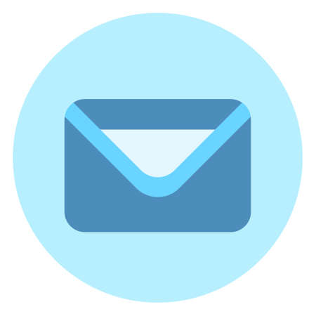 Envelope Icon Mail Post Letter Button On Blue Background Vector Illustrationのイラスト素材