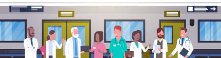 Group of doctors in the hospital.のイラスト素材