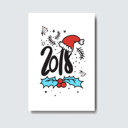 Christmas greeting card design concept.のイラスト素材