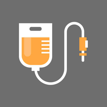 Blood Transfusion Icon Medical Donation Concept Flat Vector Illustrationのイラスト素材