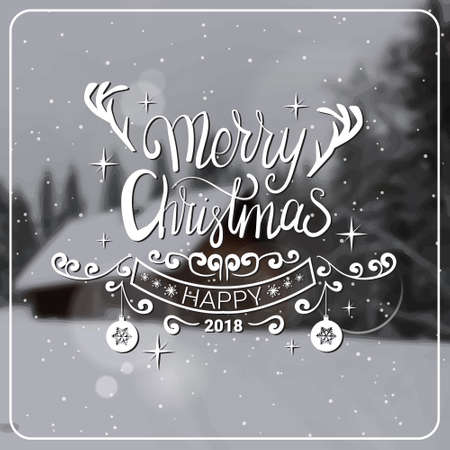 Merry Christmas and Happy New Year banner.のイラスト素材