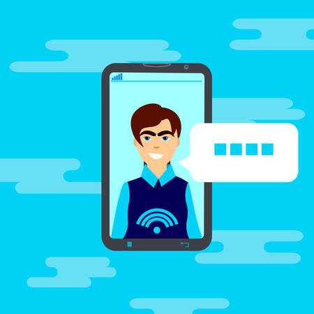 Cell phone interface illustration.のイラスト素材